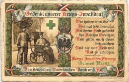 Gedenkt Unserer Kriegs Invaliden - Grünes Kreuz - War 1914-18