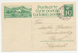 Postal Stationery Switzerland 1924 Train - Mount Rigi - Trains