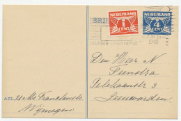 Briefkaart G. 252 / Bijfrankering Nijmgen - Leeuwarden 1940  - Interi Postali