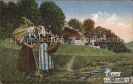 71861753 Westfalen Region Bauersfrauen Bauernhaus Land Und Leute Westfalengruss  - Melle