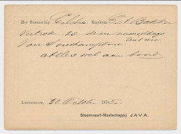 Briefkaart G. 7 Particulier Bedrukt Amsterdam 1875 - Entiers Postaux