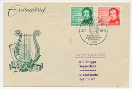 Cover / Postmark Germany / DDR 1956 Robert Schumann - Composer - Musik