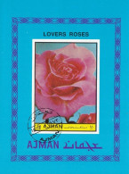 AJMAN Block 401,used,falc Hinged - Roses