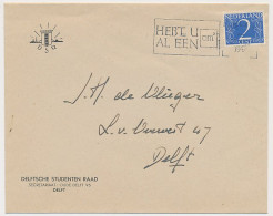 Envelop Delft 1947 - DSR - Studentenraad - Unclassified