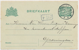 Briefkaart G. 80 B II Visvliet - Groningen 1915 - Postal Stationery