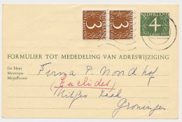 Verhuiskaart G. 26 Breda - Groningen 1967 - Ganzsachen