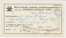 Fiscaal / Revenue - 15 C. Utrecht - 1954 - Steuermarken