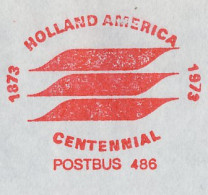Meter Cover Netherlands 1973 Holland America Line - Centennial 1873 - 1973 - Bateaux