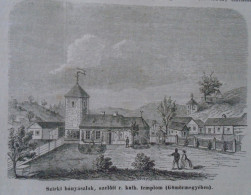 D203459 P41 - Miner's House - Szirk,  Sirk  - Slovakia, - Banská Bystrica Woodcut From A Hungarian Newspaper  1866 - Estampes & Gravures