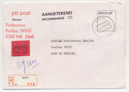 Dienst PTT Aangetekend / Waarde Nuth - Heerlen 1988 - Unclassified