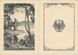 Telegram Germany 1936 - Schmuckblatt Telegramme Heather Landscape - Eagle - Arbres