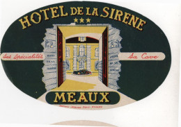 Hotel De La Sirene - Meaux - & Hotel, Label - Etiketten Van Hotels