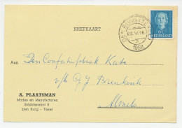 Firma Briefkaart Den Burg Texel 1952 - Manufacturen - Zonder Classificatie