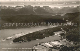 71861628 Walchensee Panorama Blick Vom Herzogstand Karwendelgebirge Walchensee - Other & Unclassified