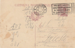TORINO 09.1922 - ANNULLO TARGHETTA "PREGATE I VOSTRI CORRISPONDENTI" PER TRIESTE - Marcophilie