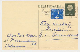 Briefkaart G. 313 / Bijfrankering Hilversum - Dedemsvaart 1960 - Postwaardestukken