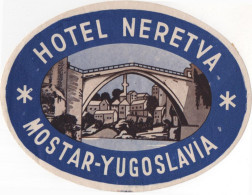 Hotel Neretva - Mostar - & Hotel, Label - Etiquetas De Hotel