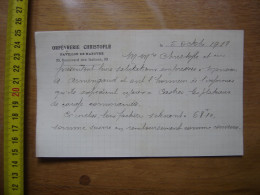 1918 WWI Ww1 ORFEVRERIE CHRISTOFLE Pavillon De Hanovre 33 Boulevard Des Italiens - Andere & Zonder Classificatie