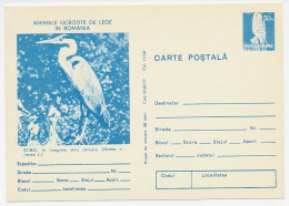 Postal Stationery Rumania 1977 Bird - Heron - Other & Unclassified