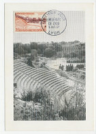Maximum Card France 1957 Roman Theatre Lyon - Theatre