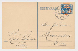 Briefkaart G. 258 Velsen - Amsterdam 1939 - Ganzsachen
