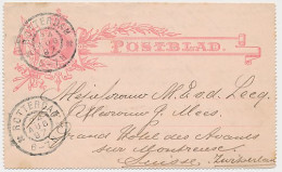 Postblad G. 7 Y Rotterdam - Montreux Zwitserland 1897 - Postwaardestukken