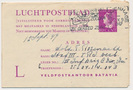 Luchtpostblad G. 1 A Den Haag - Ned. Indie 1947 - Entiers Postaux