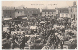 Vendée / Soullans, Le Champ De Foire, Marché Aux Bestiaux, Vaches, Boeufs, Beau Plan - Soullans