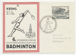 Cover / Postmark Austria 1963 Badminton - Andere & Zonder Classificatie