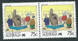 Australia 1988; Living Together , Visual Arts,75c. Couple. Used. - Used Stamps