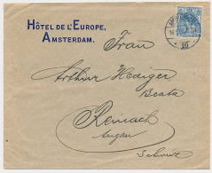 Firma Envelop Amsterdam 1908 - Hotel L Europe - Zonder Classificatie