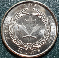 Canada 25 Cents, 2006 Courage Medal KM629 - Canada