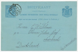 Briefkaart G. 29 Arnhem - Auerbach Duitsland 1894  - Ganzsachen