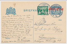 Briefkaart G. 106 A I / Bijfrankering Veenhuizen - Groningen 192 - Interi Postali