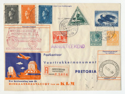 VH A 157 B / E Aangetekend Amsterdam - Zuid Afrika 1938 - Non Classés