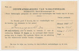 Briefkaart G. DW88a-II-e - Duinwaterleiding S-Gravenhage 1918 - Postal Stationery
