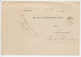 Naamstempel Den Ham 1886 - Doorgezonden  - Brieven En Documenten