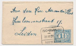 Treinblokstempel : Zuid-Beijerland - Rotterdam III 1920  - Unclassified