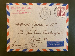 LETTRE LHACEN BEN ALI TP 15F OBL.27-10 1955 TAROUDANT - Cartas & Documentos