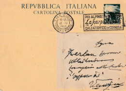 TREVISO 04.1950 - ANNULLO TARGHETTA "LA SCARPA MUNARI" PER VENEZIA - 1946-60: Marcophilie