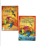 2 Cartes Sans Mention CP Programme De La Fête Du Parc Du LUBERON  Des 10/10/1999 & 8/10/2000  (317) - Andere & Zonder Classificatie