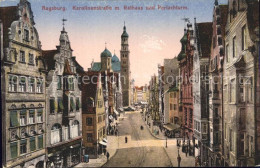 71861432 Augsburg Karolinenstrasse Mit Rathaus Und Perlachturm Augsburg - Augsburg