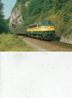 BELGIQUE SNCB-NMBS /LOCALITE ANSEREMME LOCOMOTIVE DIESEL ELECTRIQUE CC5215 EQUIPEE DE NOUVELLES CABINES VOIR VERSO /TR13 - Trains