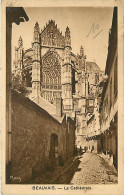 60 - Beauvais - La Cathédrale - Publicité Margarine Axa Au Dos - CPA - Voir Scans Recto-Verso - Beauvais