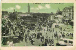 Maroc - Tanger - Le Grand Sokko - Station Des Taxis - Animée - Automobiles - Correspondance - CPA - Voyagée En 1930 - Vo - Tanger
