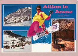 73 - Aillon Le Jeune - Multivues - Snowboard - CPM - Voir Scans Recto-Verso - Andere & Zonder Classificatie