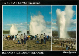 Islande - The Great Geysir In Action, Sprouting Hof Water Der And Steam 50-60 M High - Geysers - Carte Neuve - Iceland - - Iceland
