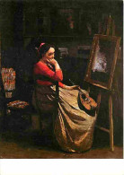 Art - Peinture - J B Camille Corot - L'Atelier De Corot - Jeune Femme Au Corsage Rouge - CPM - Voir Scans Recto-Verso - Peintures & Tableaux