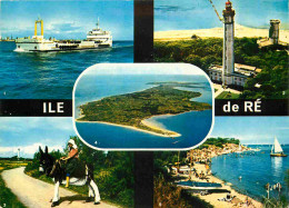 17 - Ile De Ré - Multivues - Anes En Culotte De L'ile De Ré - La Bac - CPM - Voir Scans Recto-Verso - Ile De Ré