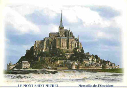 50 - Le Mont Saint Michel - Vue Générale - Effet De Vagues - Flamme Postale - CPM - Voir Scans Recto-Verso - Le Mont Saint Michel